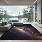Cosmic Interstellar Glowing Nebula Galaxy Rug