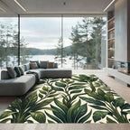 Verdant Jungle Canopy Leafy Embrace Rug