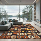 Southwestern Desert Sunset Tile Rug