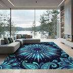 Emerald Shards Paisley Mandala Rug