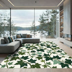 Green Ivy Vine Botanical Art Rug