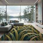 Lush Green Grass Meadow Detail Rug