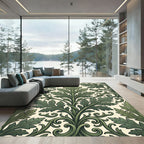 Verdant Botanical Acanthus Scroll Area Rug