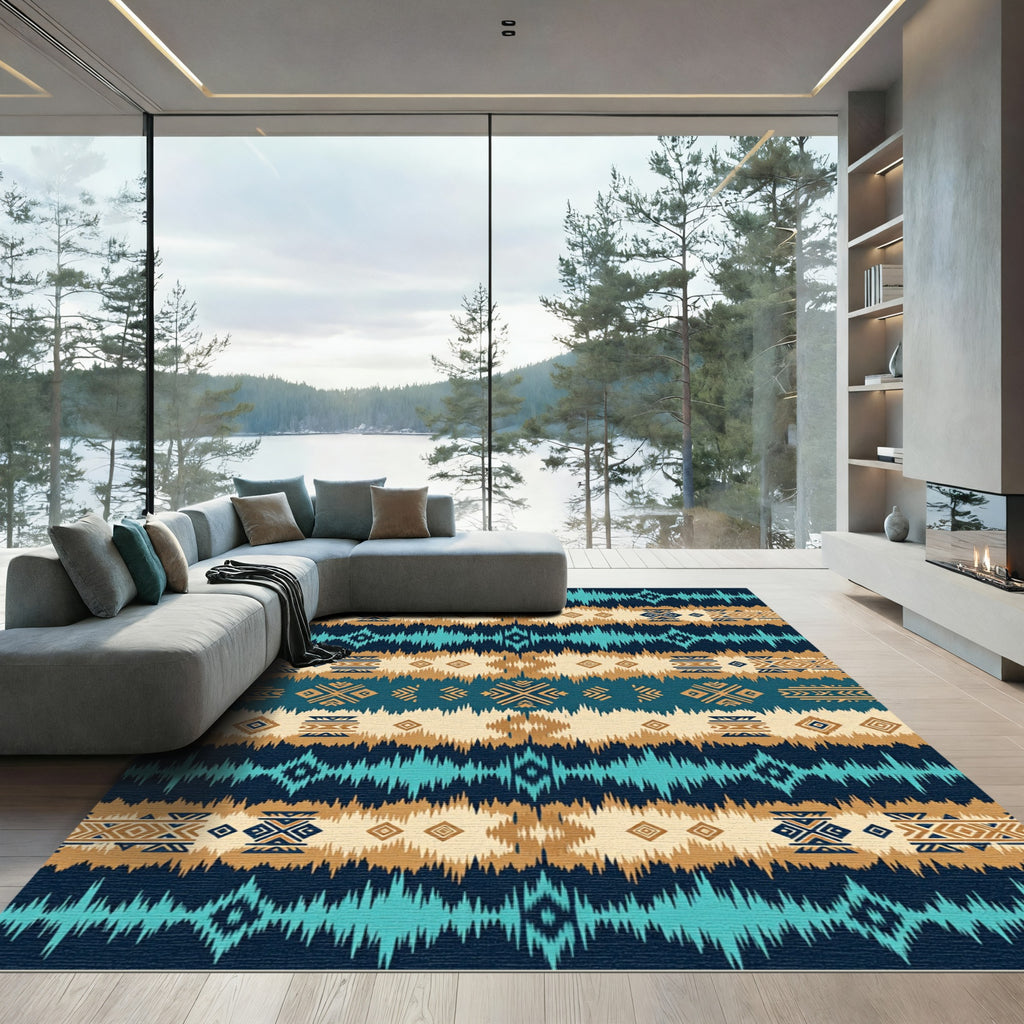 Navajo Inspired Diamond Stripe Rug