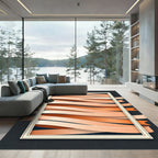 Warm Peach Ribbon Flow Rug