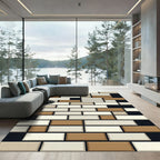 Neutral Toned Brickwork Abstract Rug