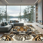 Bold Tiger Face Woodland Sprig Rug