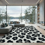 Modern Gray Spotted Animal Hide Rug