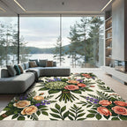 Garden Bouquet Roses Hydrangeas Lilacs Rug