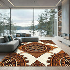 Sunburst Sunstone Geometric Medallion Rug
