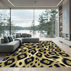 Bold Gold Jaguar Spots Rug