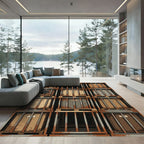 Industrial Stacked Crate Motif Rug