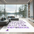 Bold Purple Alphabet Stack Rug