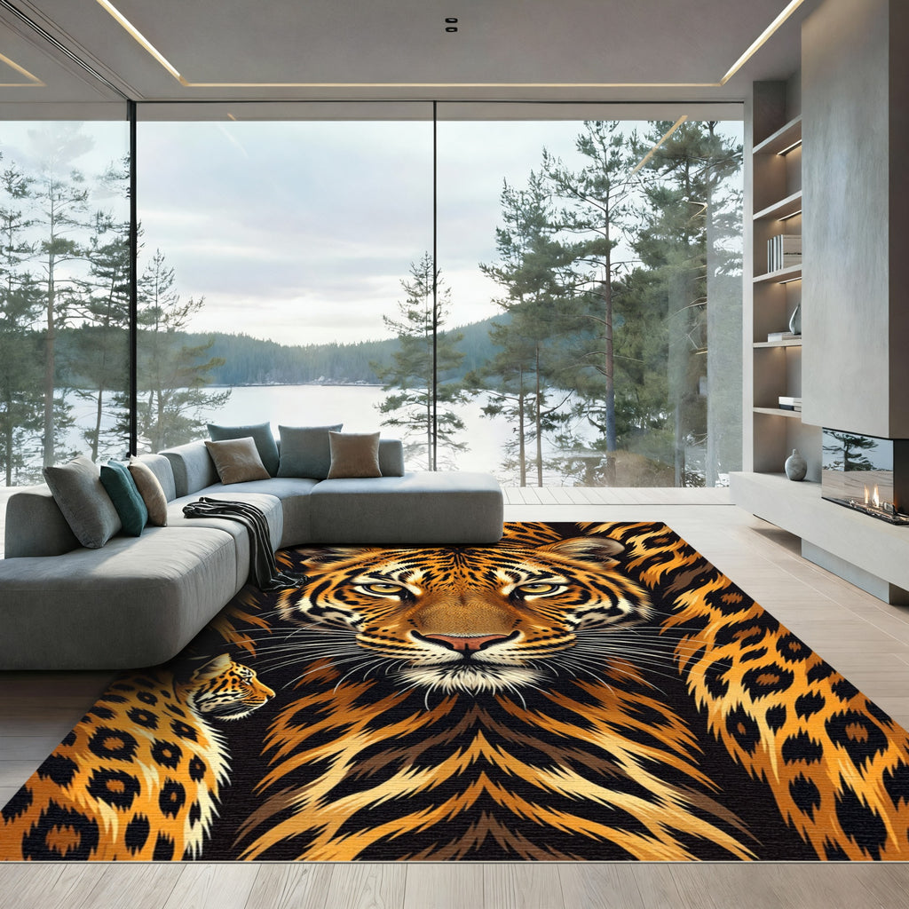 Fierce Jaguar Roar Close Up Rug