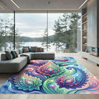 Watercolor Enchanted Paisley Swirl Fusion Rug