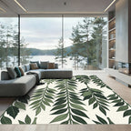 Shaded Green Leafy Vine Imprint Rug
