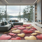 Sweet Heart And Candy Sugar Motif Rug