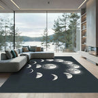 Lunar Cycle Celestial Phase Decor Rug