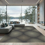 Modern Gold Dot Gradient Rug