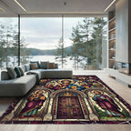 Stained Glass Cathedral Saint Icon Rug