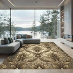 Golden Baroque Acanthus Scroll Rug