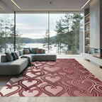 Crimson Heart Chain Gradient Rug