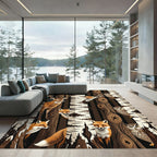 Enchanted Forest Deer Fox Owl Woodland Rug