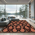 Crimson Paisley With Floral Sprigs Rug
