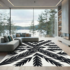 Monochrome Modern Abstract Arrow Rug