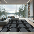 Monochrome Arches Column Gallery Rug