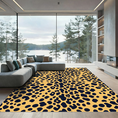Amber Black Animal Spots Rug