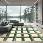 Green Lattice Window Pane Rug
