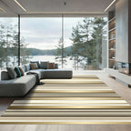 Gilded Horizontal Stripe Glamour Rug