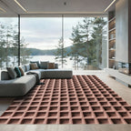 Minimalist Square Grid Texture Rug