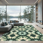 Hexagonal Starbloom Tie-Dye Rug