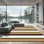 Warm Neutral Horizontal Bands Rug