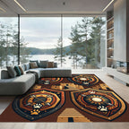 Tribal Sun Arrow Paw Shield Rug