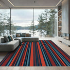 Autumn Sunset Vertical Stripe Rug