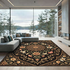 Ornate Rose Garden Floral Medallion Rug