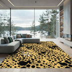 Bold Black Spotted Cheetah Face Rug