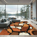 Earthy Terracotta Mosaic Fragment Rug