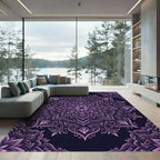 Amethyst Floral Mandala Flourish Rug