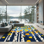 Golden Aspen Forest Landscape Art Rug