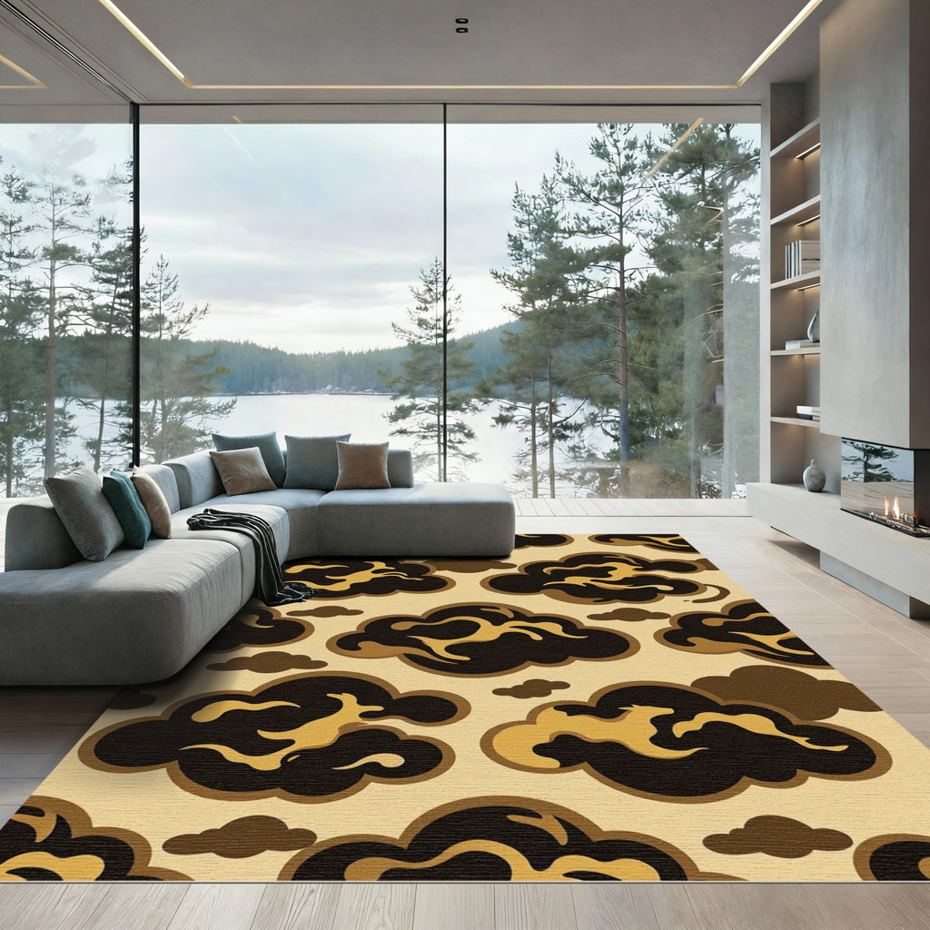 Earthy Clouds Mythical Creatures Rug
