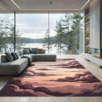 Mauve Dusky Sky Cloudscape Rug