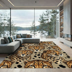 Majestic Cheetah Spots Repeating Portrait Rug
