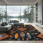 Tribal Geometric Arrow Feather Rug