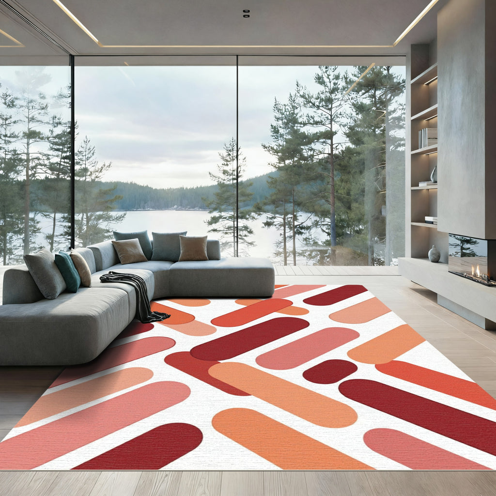 Crimson Coral Ochre Capsule Mix Rug