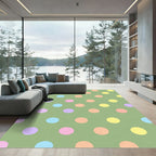 Pastel Polka Dot Pattern Rug