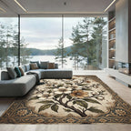 Vintage Cream Cherry Blossom Branch Rug